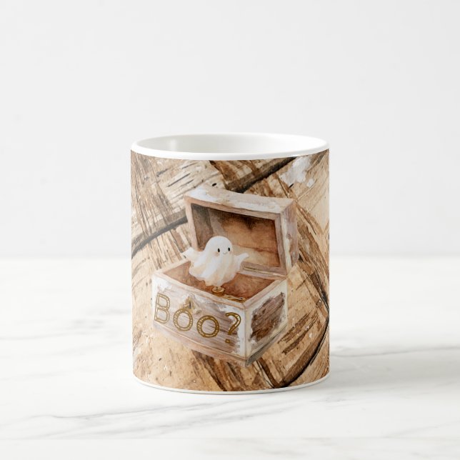 Attic Wood Friendly Ghost Boo? Coffee Mug (Center)