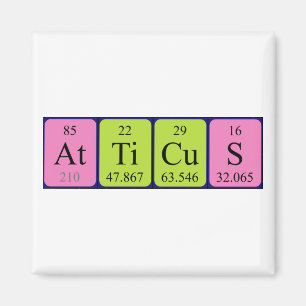 Atticus periodic table name magnet