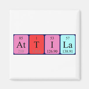 Attila periodic table name magnet