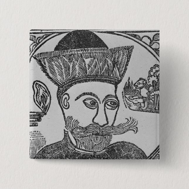 Attila the Hun 15 Cm Square Badge (Front)