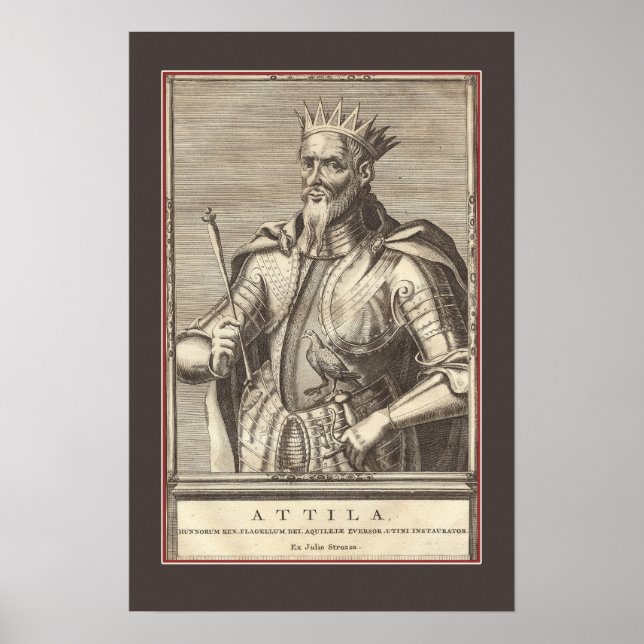 Attila The Hun, Scourge of God with Border Poster (Front)