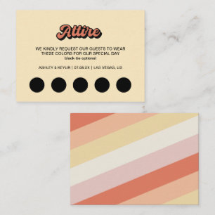 Attire Dress code Enclosure Card