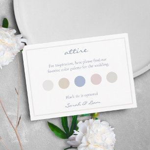 Attire Dress Code Pastels Wedding RSVP Enclosure Card