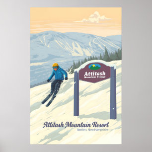 Attitash Mountain Resort Bartlett New Hampshire Poster