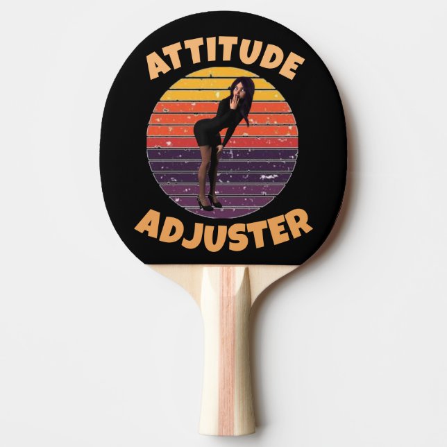 ATTITUDE ADJUSTER WIFE FUNNY PONG PADDLE  (Front)