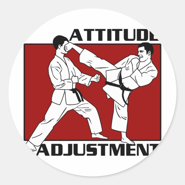 Attitude Adjustment Classic Round Sticker (Front)