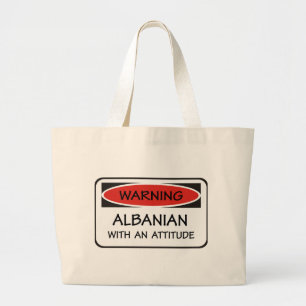 Attitude Albanian Large Tote Bag