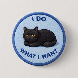 Attitude Cat 6 Cm Round Badge