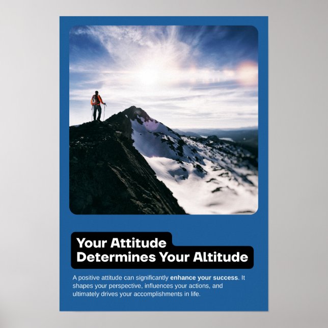 Attitude Determines Altitude Motivational Poster (Front)