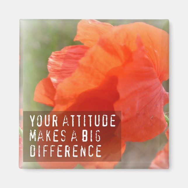 Attitude Difference Poppy Magnet (Front)
