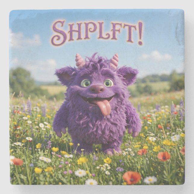 Attitude Fantasy Furry Critter Stone Coaster (Front)