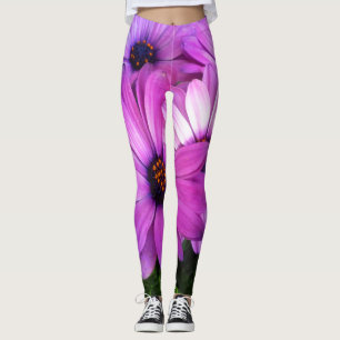 Attitude Flowers leggings; Pretty in Pink Leggings
