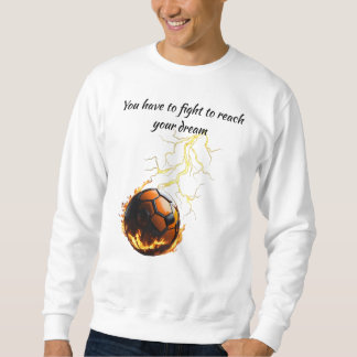 Attitude Football Art - Glowing Game Spirit Print Sweatshirt
