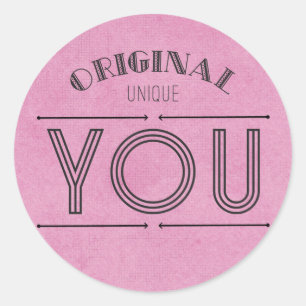 Attitude, Goals, Stress Purple Motivational Quote Classic Round Sticker