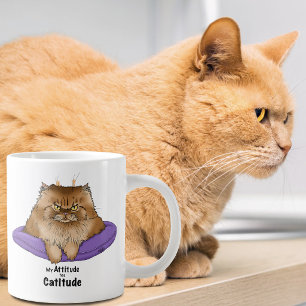 Attitude has Catitude Large Coffee Mug