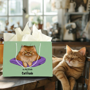 Attitude has Catitude Large Gift Bag