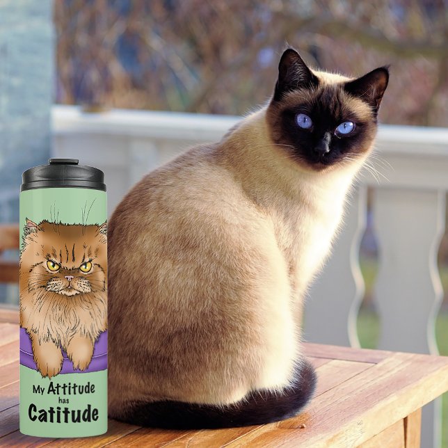 Attitude has Catitude Thermal Tumbler (Creator Uploaded)