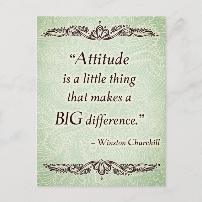 Attitude is a little thing - Positive Quote´s Postcard (Front)