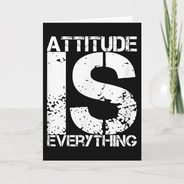 Attitude Is Everything - Insrational Quote Gift -  Card (Front)