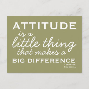 Attitude - Motivational Postcard