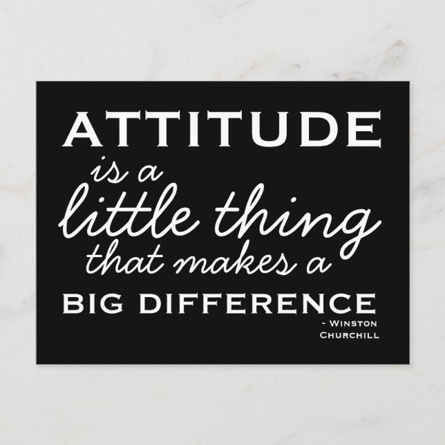 Attitude -  Motivational Postcard (Front)