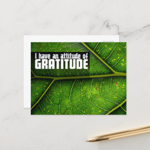 "Attitude of gratitude" Motivation Affirmation Postcard