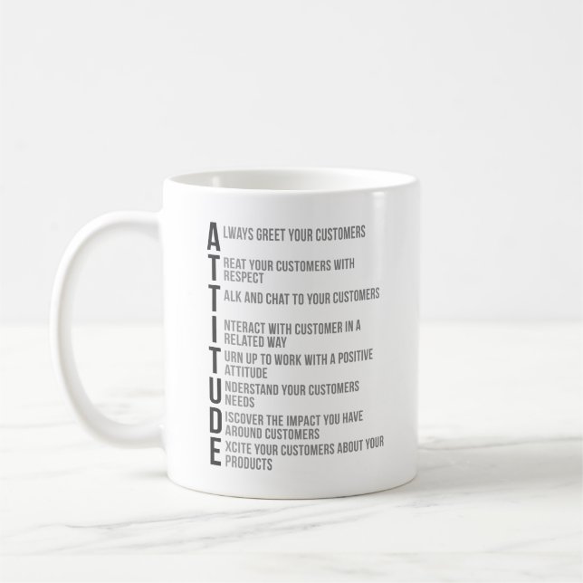 Attitude Quotes Coffee Mug (Left)