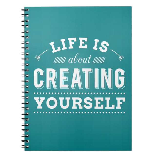 Attitude, Success, Work, Motivational Life Quote Notebook (Front)