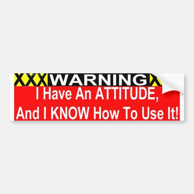attitude use it bumper sticker (Front)
