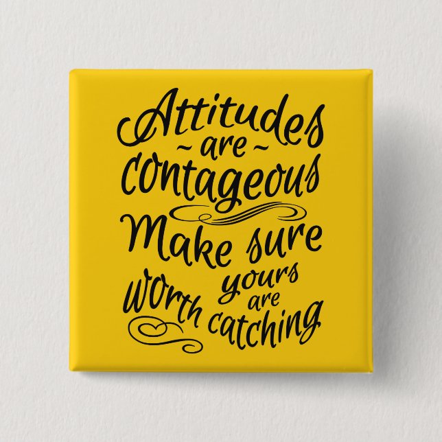 ATTITUDES custom colour motivational buttons (Front)