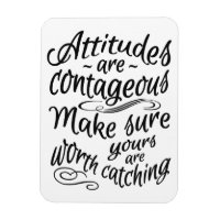ATTITUDES custom colour motivational magnet