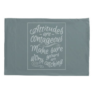 ATTITUDES motivational pillow cases