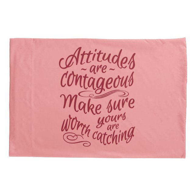 ATTITUDES motivational pillow cases (Back)