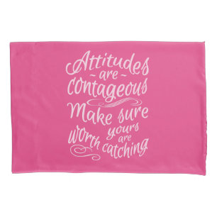 ATTITUDES motivational pillow cases