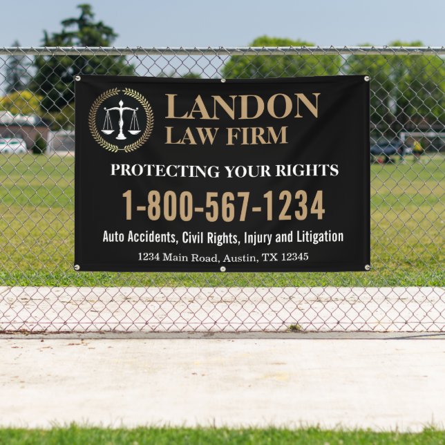 Attorney at Law Banner with Custom Logo (Insitu)