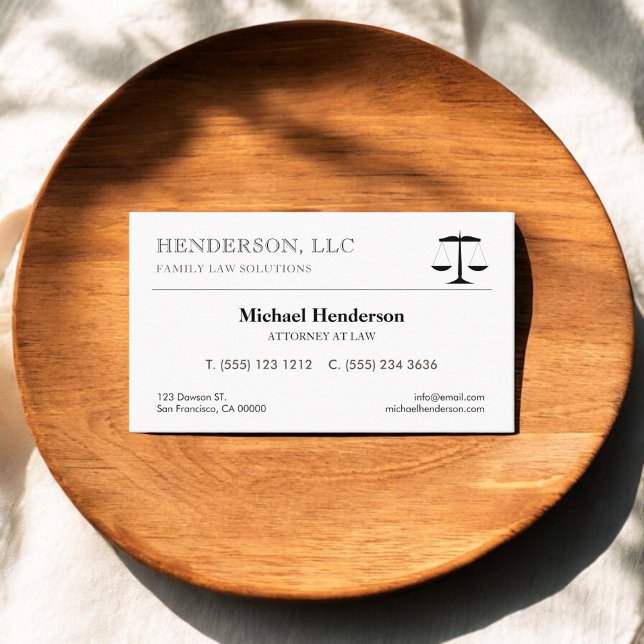 Attorney at Law Black Scale Business Card (Creator Uploaded)