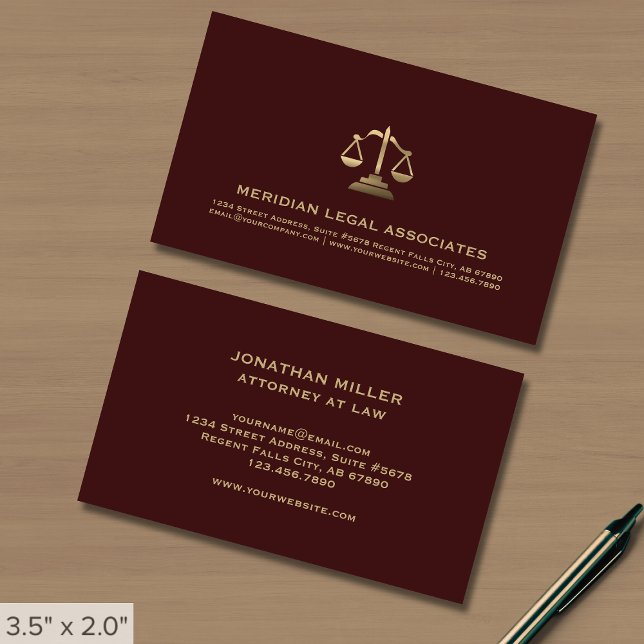 Attorney at Law Business Cards (Creator Uploaded)