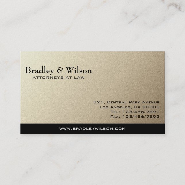 Attorney at Law - Business Cards (Front)