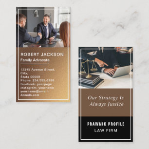 Attorney at Law Classic Black & Gold Lawyer Business Card