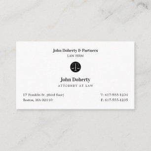 Attorney at Law   Classic Lawyer Business Card