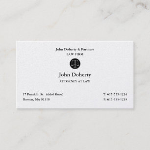 Attorney at Law Classic Lawyer Business Card