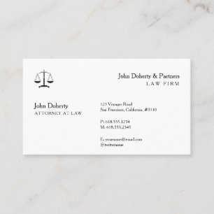 Attorney at Law   Classy Business Card