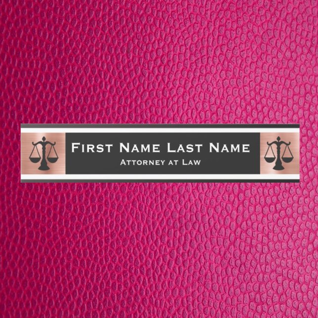 Attorney at Law Door Signs Lawyer Rose Gold (Creator Uploaded)