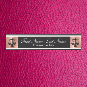 Attorney at Law Door Signs Lawyer Rose Gold