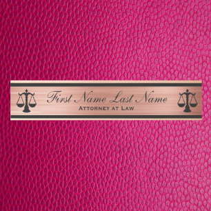 Attorney at Law Door Signs Lawyer Rose Gold