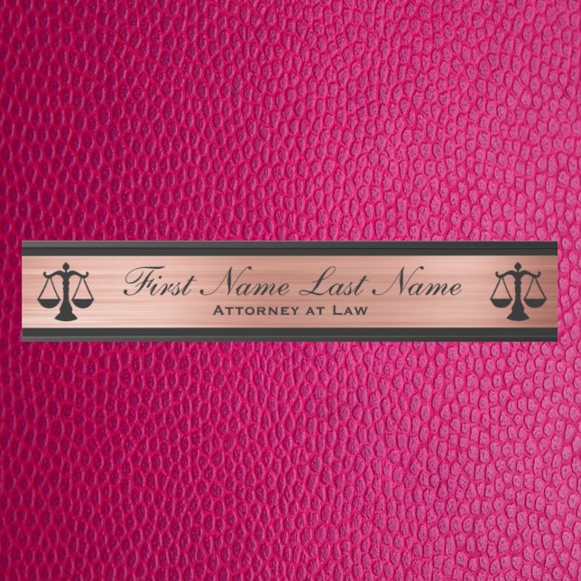 Attorney at Law Door Signs Lawyer Rose Gold (Creator Uploaded)