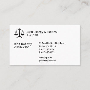 Attorney at Law Elegant Black Business Card