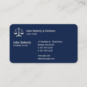 Attorney at Law Elegant Blue Business Card