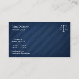 ATTORNEY AT LAW - Elegant Blue Business Card