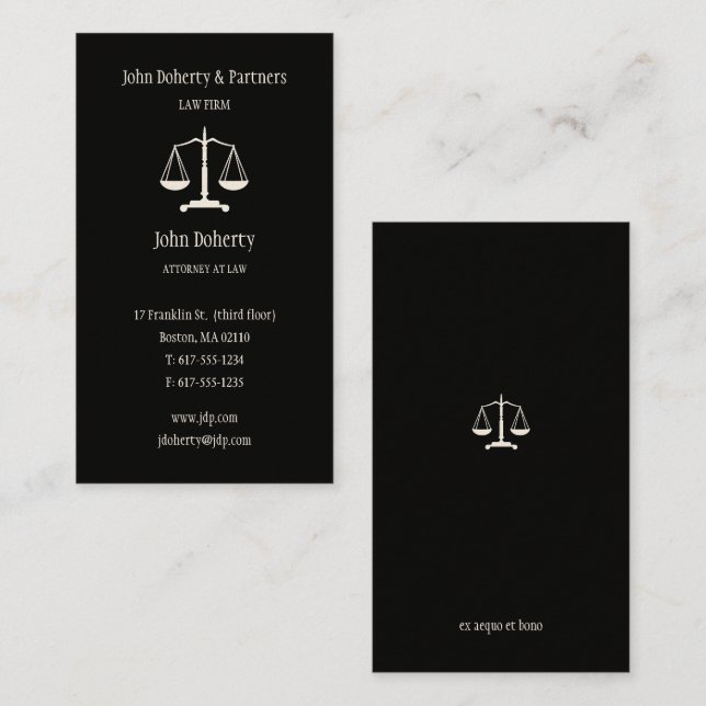 Attorney at Law | Elegant Business Card (Front/Back)
